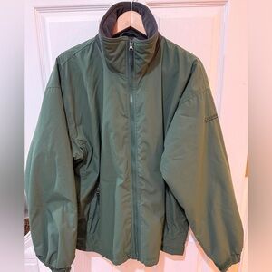 Columbia Men's Green Coat Fleece Lined inside pocket
